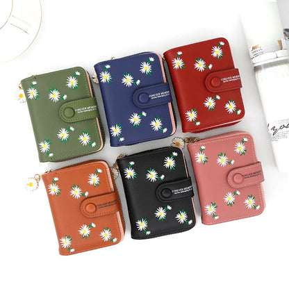 Women Wallets Small Embroidery Leather Purse Women Ladies Card Bag For Women 2021 Clutch Women Female Purse Money Clip Wallet