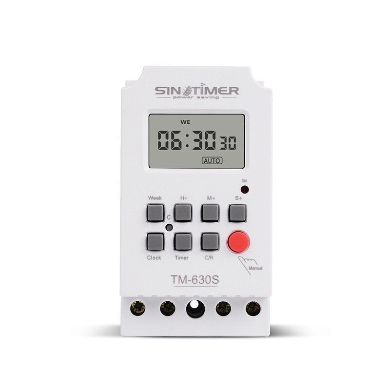 Sinotimer Digital LCD Programmable Timer Switch, 12VDC with 1 Second Interval