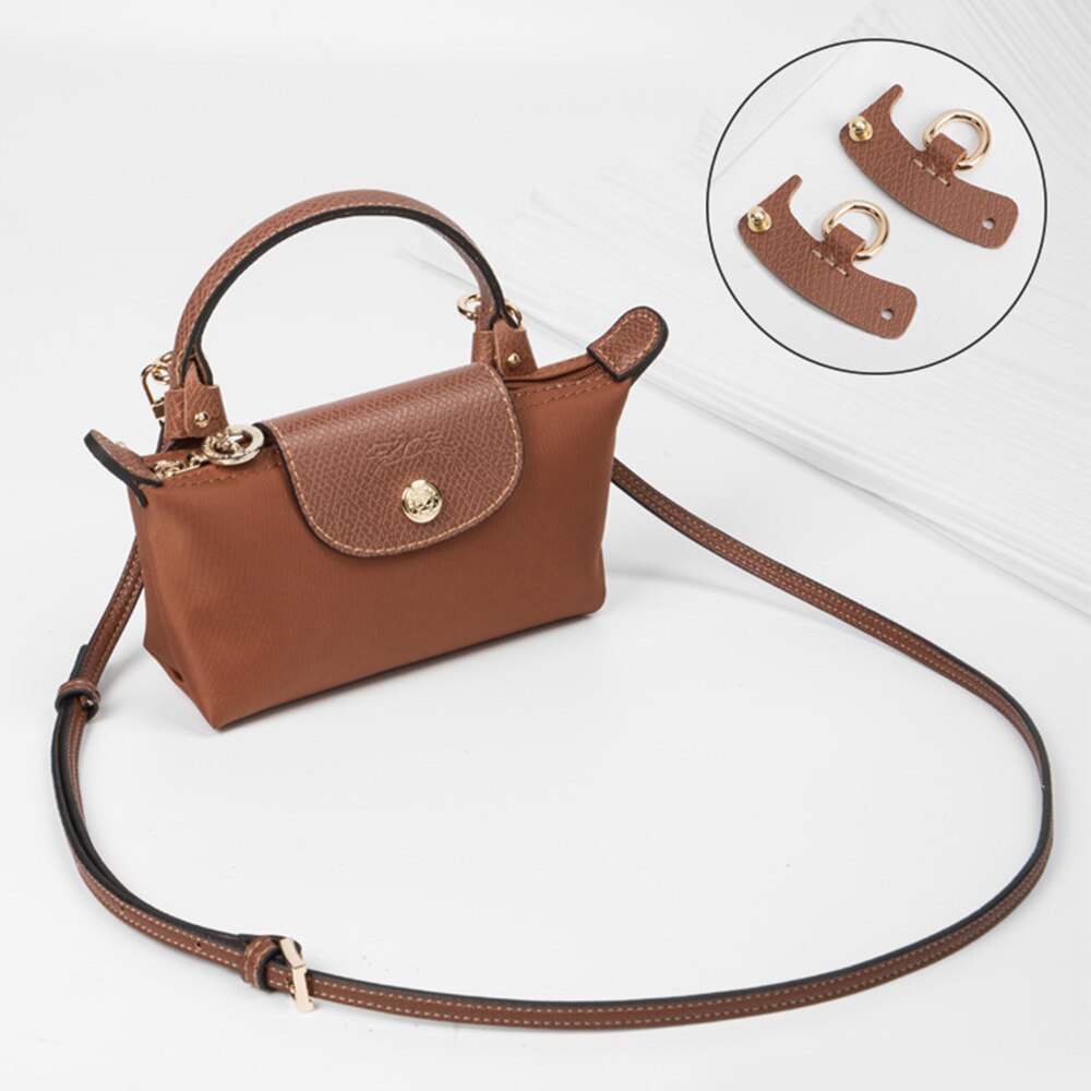 Style with Punch-free Genuine Leather Shoulder Strap