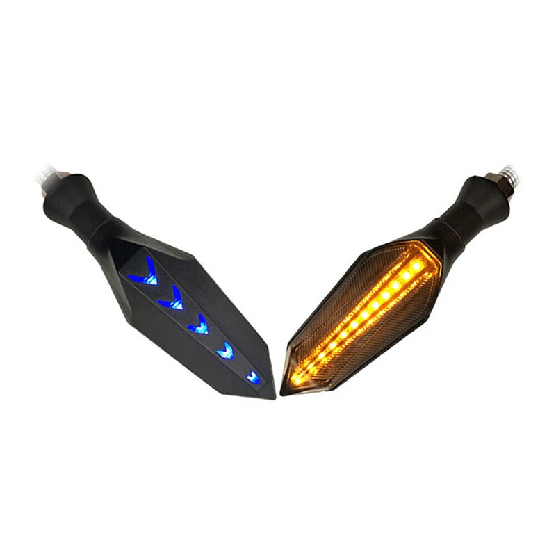 1pcs 8mm Motorcycle LED Turn Signal Lamp Sequential Flowing Flash Indicator Lights Amber Running Light Motorcycle Tail Light