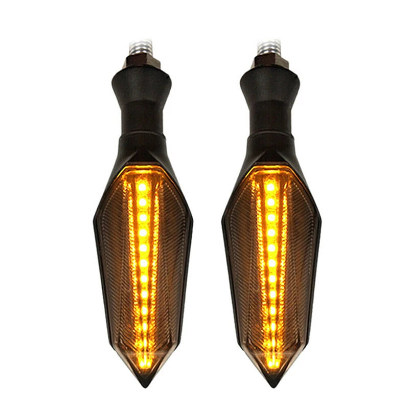 1pcs 8mm Motorcycle LED Turn Signal Lamp Sequential Flowing Flash Indicator Lights Amber Running Light Motorcycle Tail Light