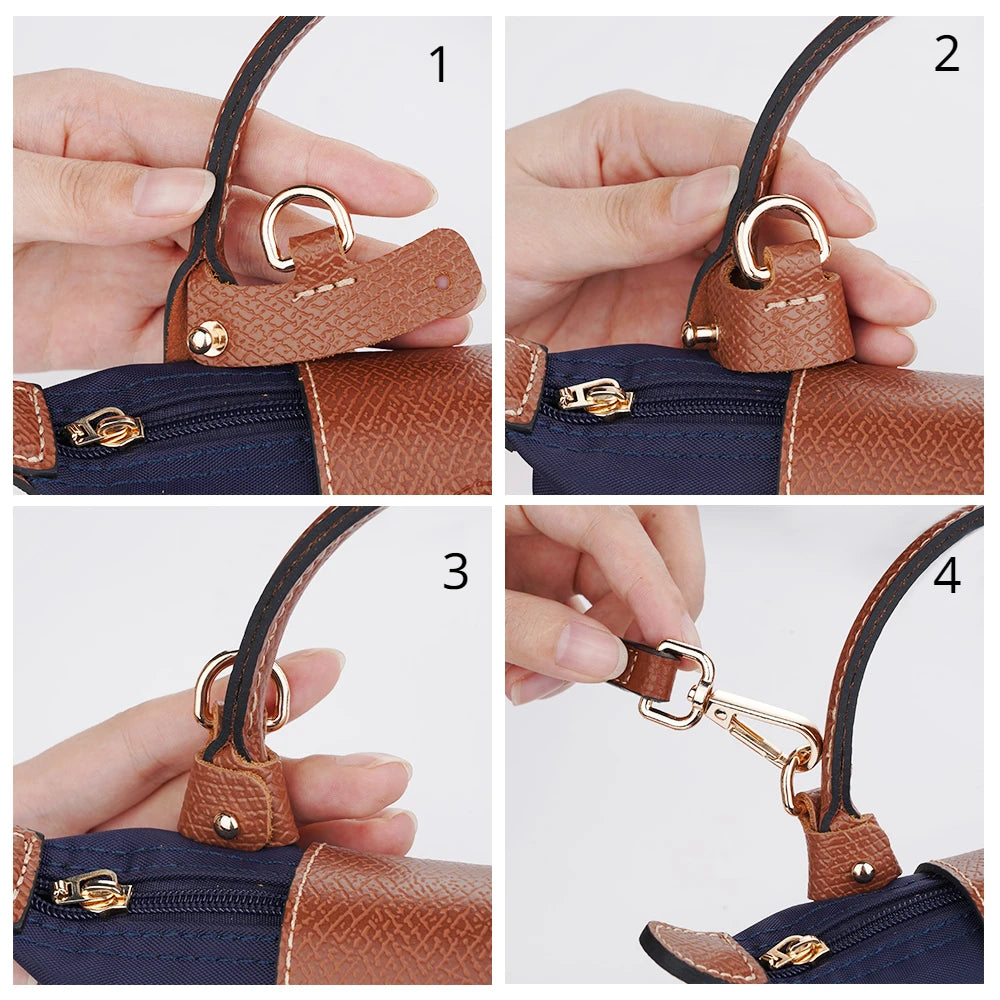 New Bag Strap For Longchamp Mini Bag Free Punching Modification Transformation Accessories for Mini Bag Shoulder Strap