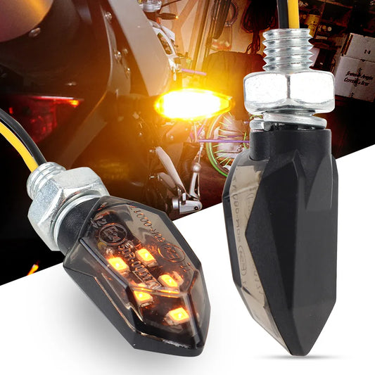 2Pcs Led Motorbike  Lampe LED Indicators Light LED Turn Signal Light Super Bright Amber Blinker Motorcycle Universal Mini