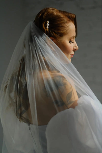 Long Tulle Wedding Veils One Layer With Comb Bridal Veil for Bride Wedding Accessories