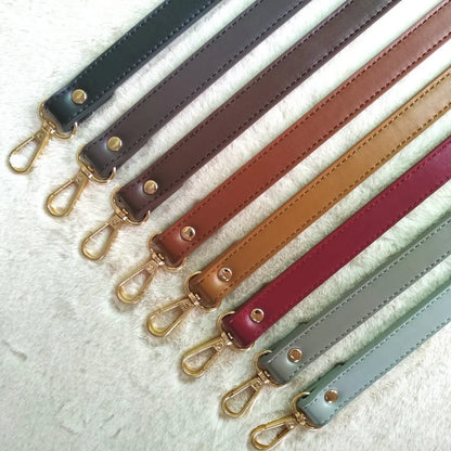 60Cm Pu Leather Short Bag Strap Solid Color Shoulder Bag Straps Diy Replacement Handle For Handbag Belt Strap Bag Accessories