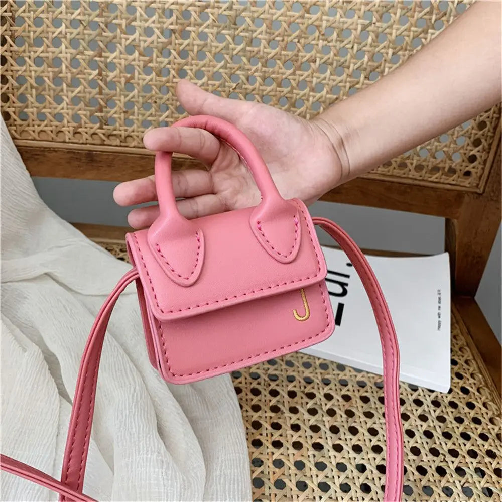 Kids Mini PU Leather Crossbody Bag Fashion Cute Little Girl Small Coin Pouch Purses Handbags Casual Toddler Purse Tote