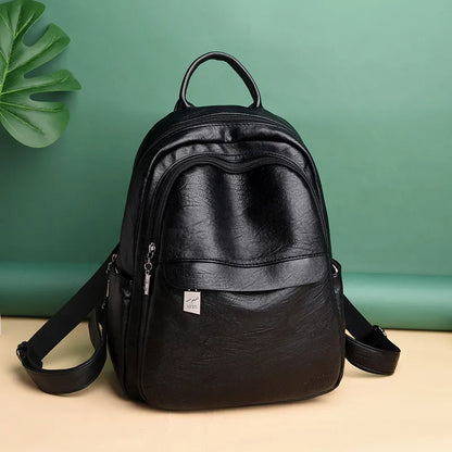 New 2023 Multifunction Vintage Women Backpacks High Quality Female Back Pack Ladies Shoulder Bag Ladies Leather Travel Backpack