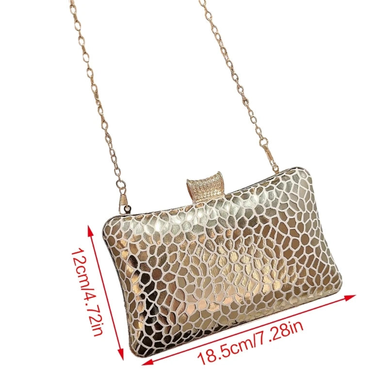 Stylish Evening Bag with Chain Strap Shoulder Bags Clutch Handbag Suitable for Proms and Parties