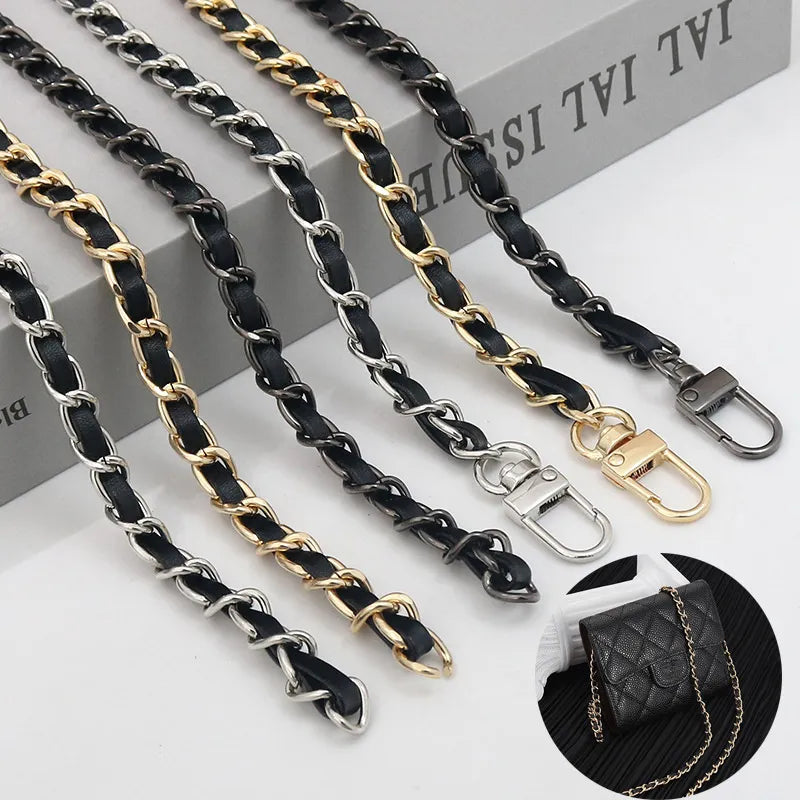 Multicolor Bag Chain Accessories Gold Silver Women Shoulder Bag Chain Metal Bag Chain Strap Crossbody Bag Belt Chain for Handbag