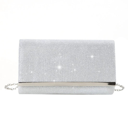 Women Glitter Handbag Evening Bag Party Bridal Clutch Prom Wedding Purse Shoulder Crossbody Bags Detachable Chain 517D