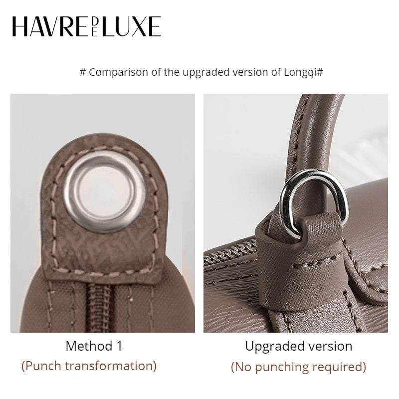 HAVREDELUXE Bag Strap For Longchamp Mini Bag Shoulder Strap Bag Free Punching Modification Bag Strap Accessories