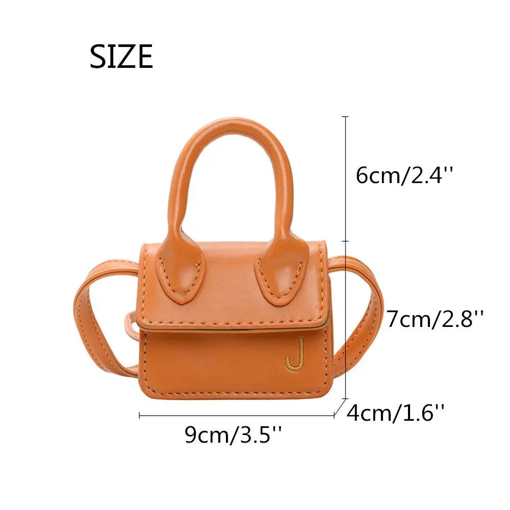 Kids Mini PU Leather Crossbody Bag Fashion Cute Little Girl Small Coin Pouch Purses Handbags Casual Toddler Purse Tote