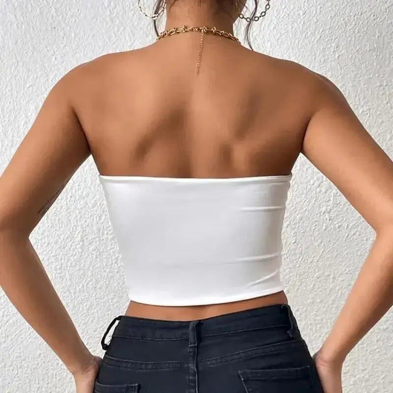 Top Women Bra Selling Solid Color Tube Tops in Europe and America New Yoga Sports Women Wrapped Vest Women Tube Top Cropped