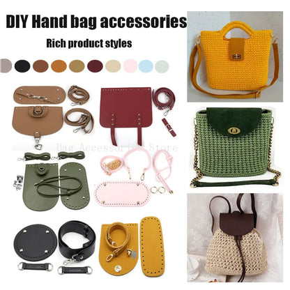 Diy Handmade Handbag Leather Shoulder Strap Woven Bag Set Bag Bottoms With Hardware Package Accessories For Women Bag Backpack