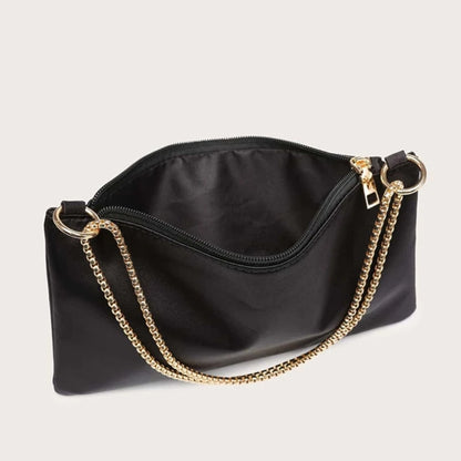 Women Satin Evening Handbag Solid Color Elegant Wedding Prom Clutch Purse Formal Cocktail Party Shoulder Bag with Chain Strap