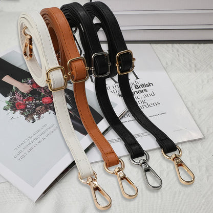 125cm Long Bag Strap PU Leather Shoulder Bag Strap 1.2cm Wide Accessories For Handbags Fashion PU Bag Strap For Crossbody Belts