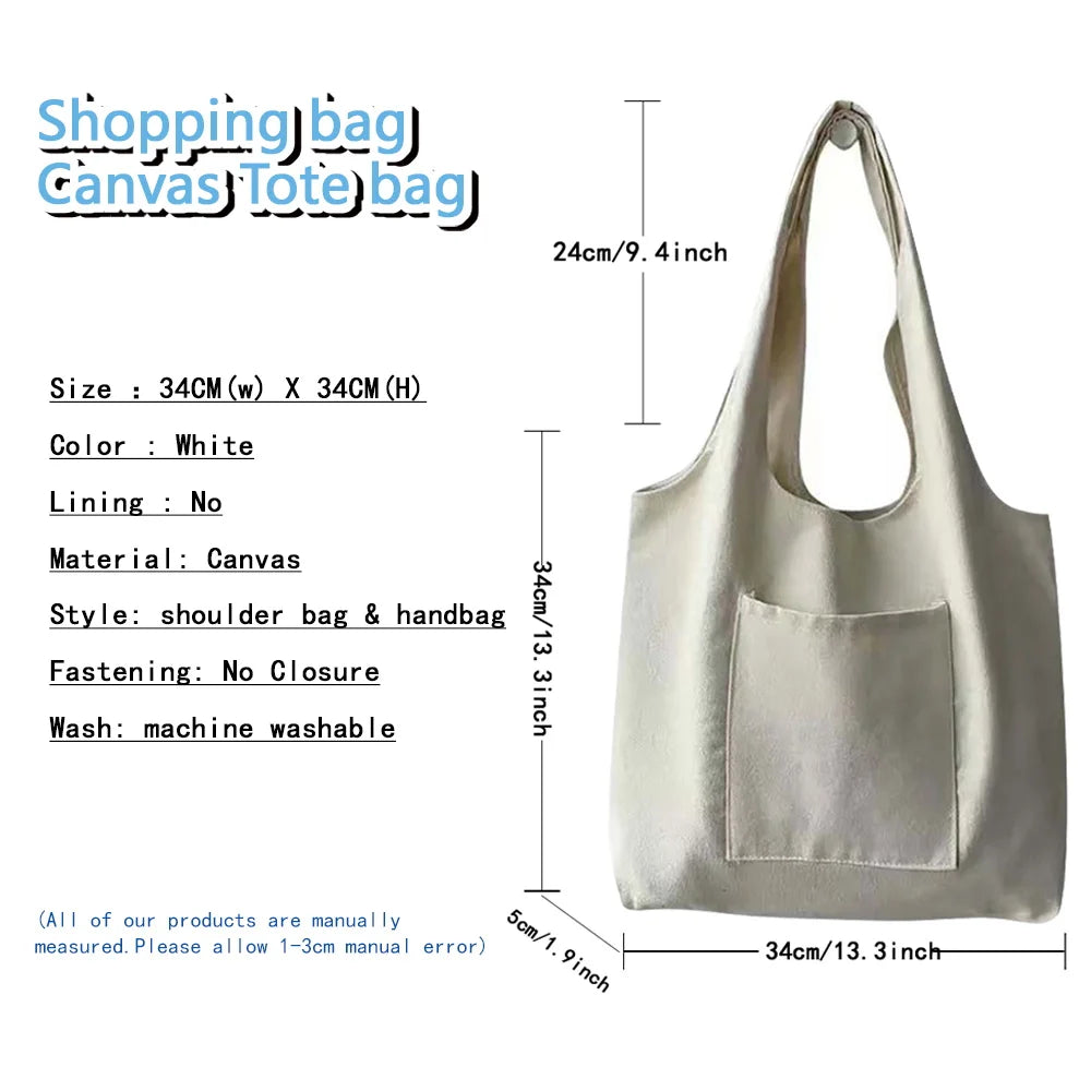 2020 Shopping Bag Woman Bag Text Pattern Printing Series Beige Reusable Harajuku Commuter Simple Large Capacity Fashion Tote Bag