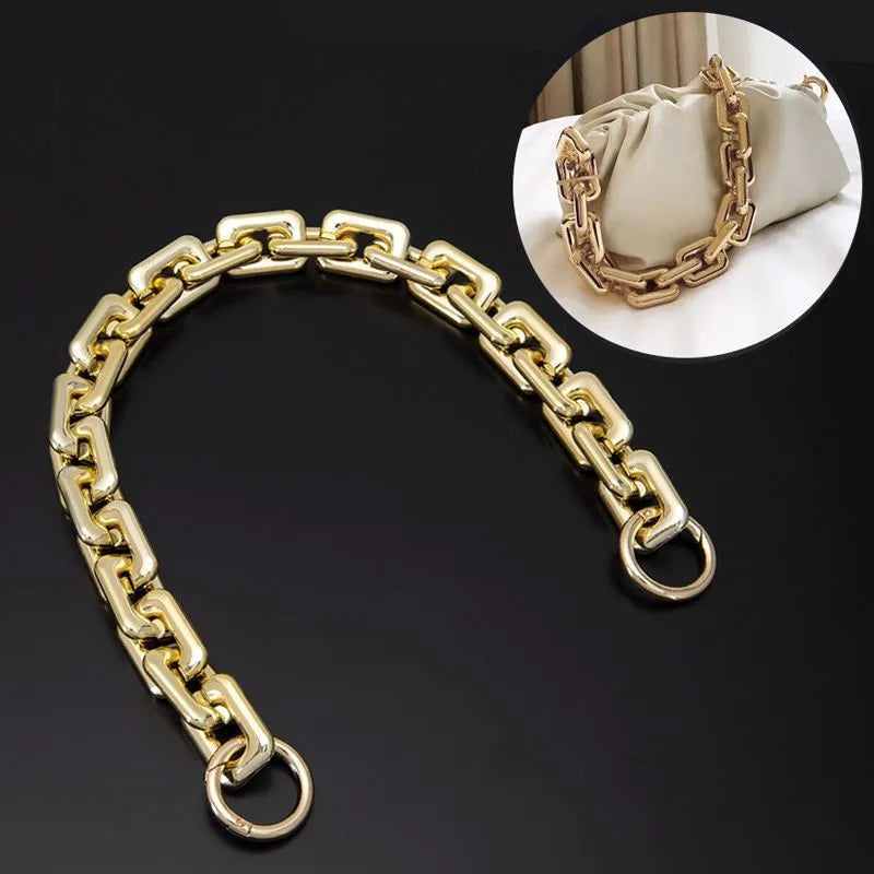 Silver Gold 40 60cm  Acrylic Purse Chain Strap Handbag Handles Diy Purse Replacement Chain for Shoulder Bag Handbags Straps