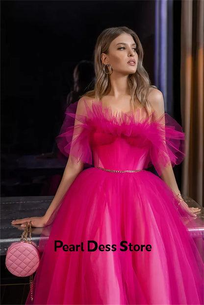 Sparkling purple red ruffled chiffon back to school dress tea long and short Hoco ball dress A Line Vesidos De Gala Party