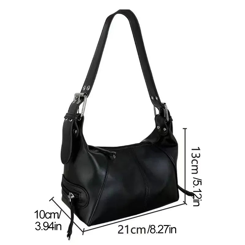 luxury bag Style Shoulder Bag For Women Trendy Motorcycle Handbag Minimalist Shoulder Purse For Girls Street Wear