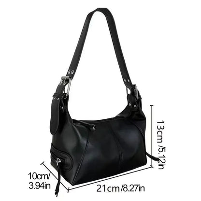 luxury bag Style Shoulder Bag For Women Trendy Motorcycle Handbag Minimalist Shoulder Purse For Girls Street Wear