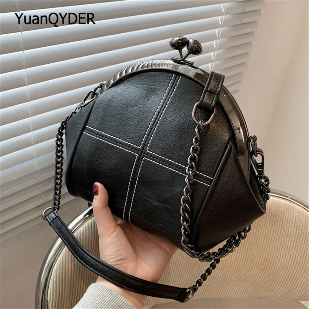 Fashion Chain Design Ladies Shoulder Bag High Quality PU Leather Women Messenger Bags Solid Color Designer Women's Wallet Bolsos