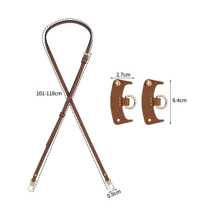 Bag Transformation Accessories for Longchamp New Mini Bag Straps Punch-free Genuine Leather Shoulder Strap Crossbody Conversion