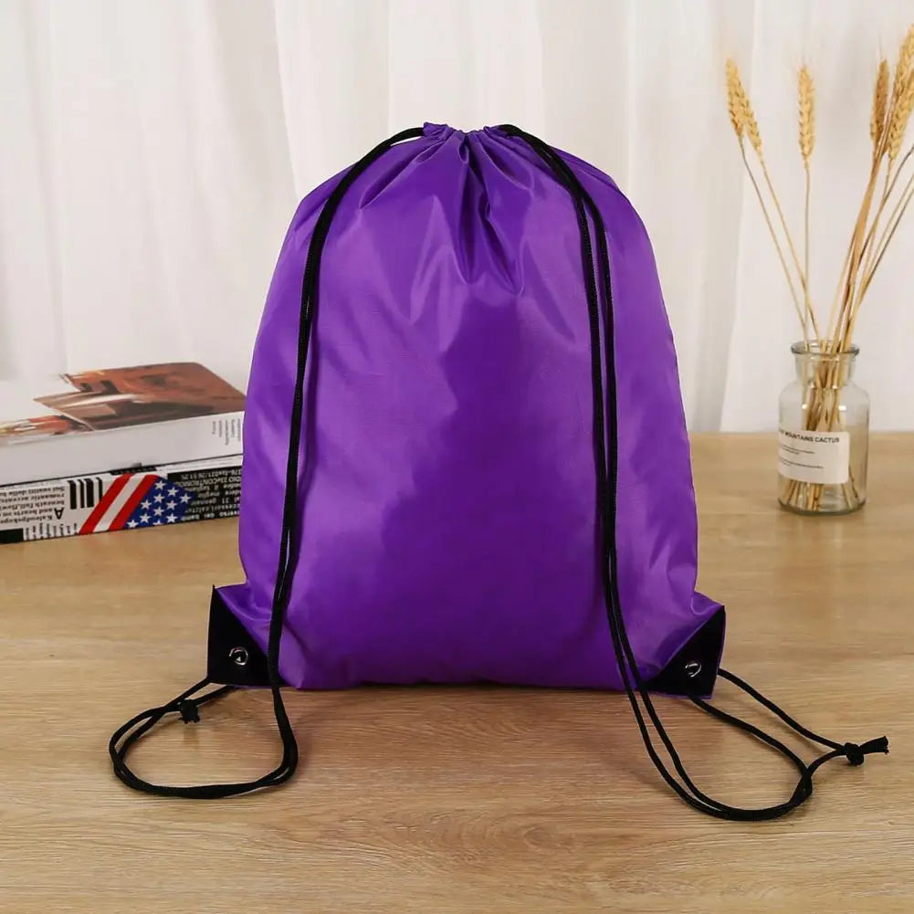 Sports Bag Folding Multifunctional Double-shoulder Braided Drawstring Backpack Bag