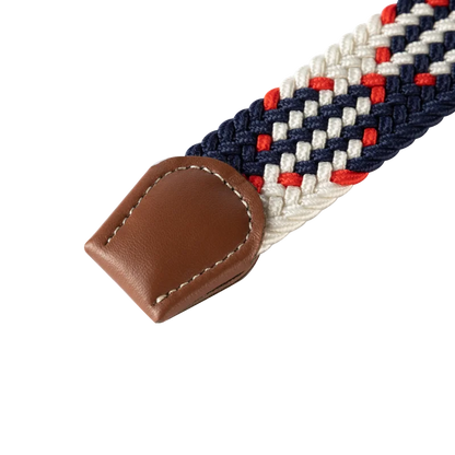 Blue Black Female Casual Knitted Pin Buckle Men Belt Woven Canvas Elastic Expandable Braided Stretch Belts Women Jeans 60colors