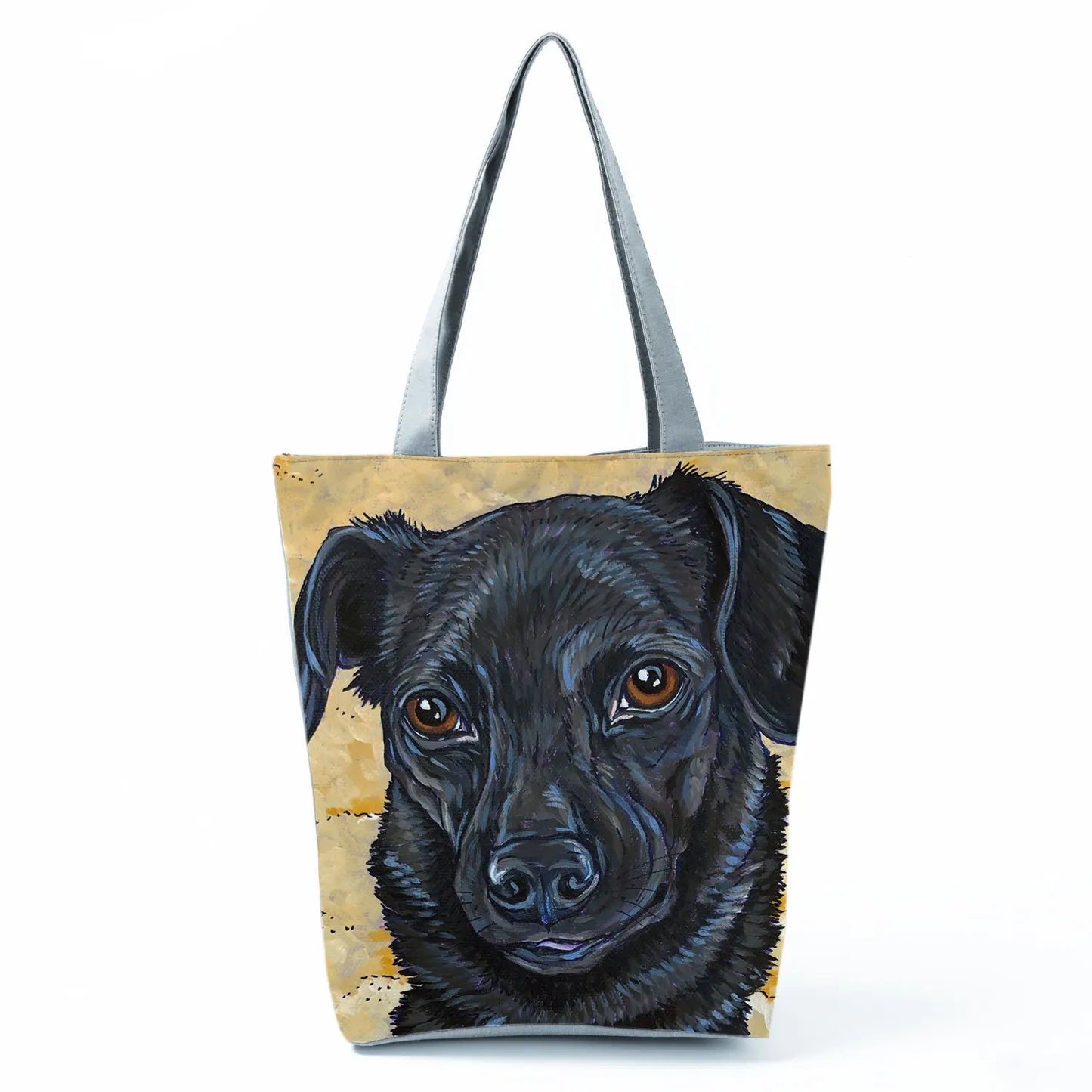 Color Painting Funny Bull Terrier Dog Print Shopping Bags Animal Tote Women School Traveling Shoulder Bag Ladies Casual Handbag