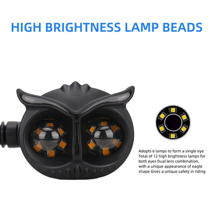 2023 Motorcycle DRL Turn Signal Light For Owl Style LED Indicator Flashing  Daytime Running Lights Moto Lightings 12v