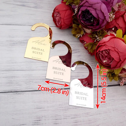 1pcs Customized Wedding Door Sign Party Favors Personalized Bridal Name Do Not Disturb Door Hanging Sign 7*14cm