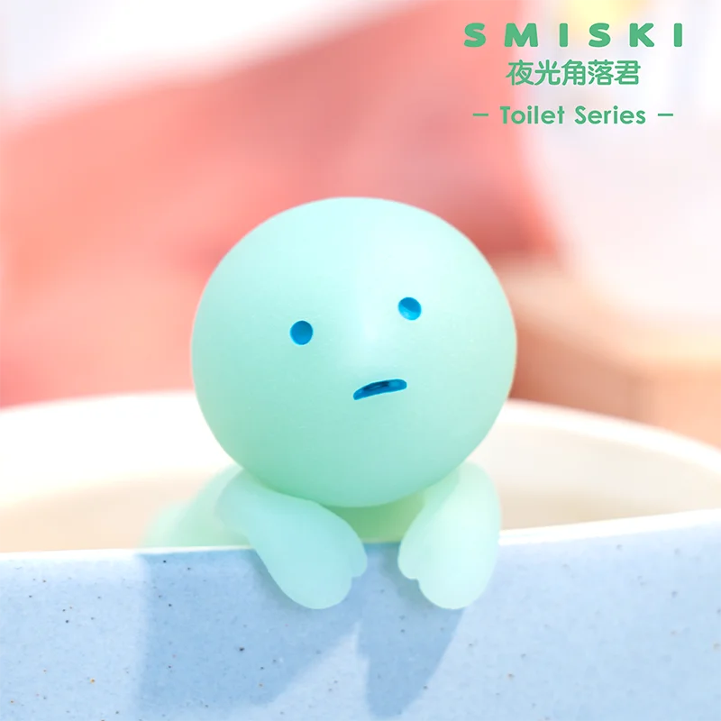 SMISKI Blind Box SMISKI Toilet Series Surprise Box Mini Figure Noctilucent Cute Doll Desk Kawaii Toys Decoration Ornaments Gift