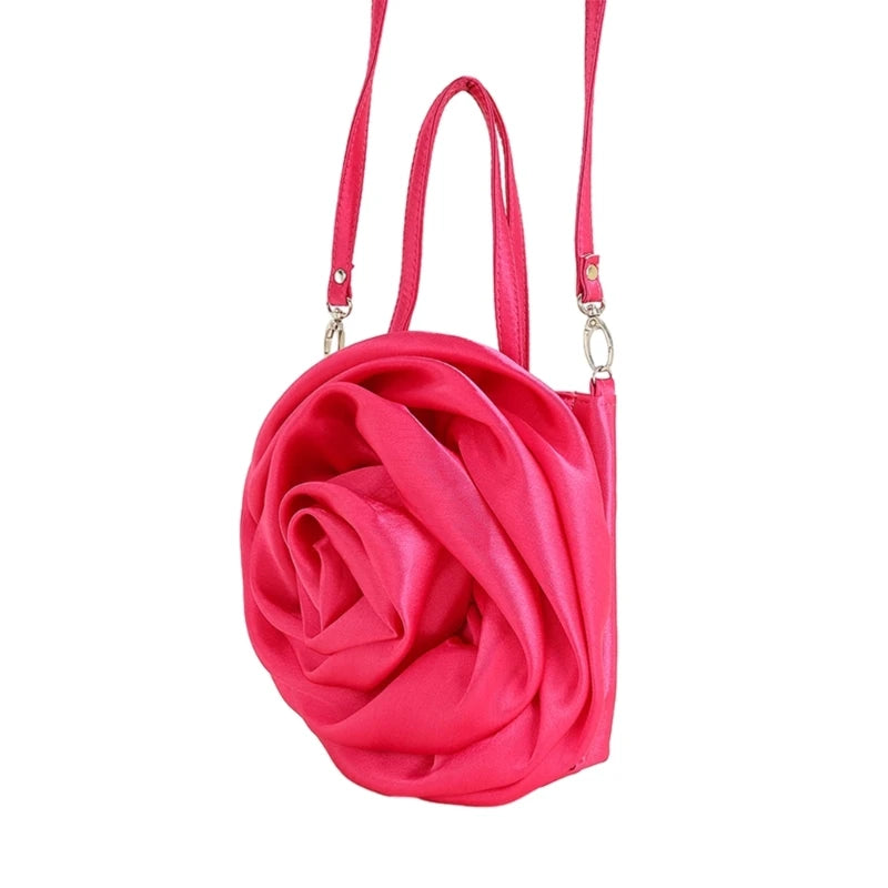 Shoulder Bag Clutch Bag 3D Rose Crossbody Bag Handbag Fashion Tote Bag Banquet Prom Wedding Evening Bag