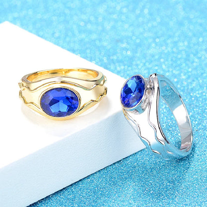 LOTR Elrond Vilya Ring of Air Blue Stone Fashion Men Jewelry Fan Gift High Quality