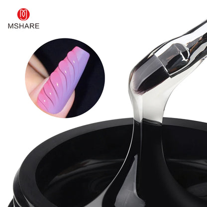 MSHARE 3D Top Coat UV LED Gel Rhinestones No Wipe Topcoat Without Sticky Layer Water Drop 50ml