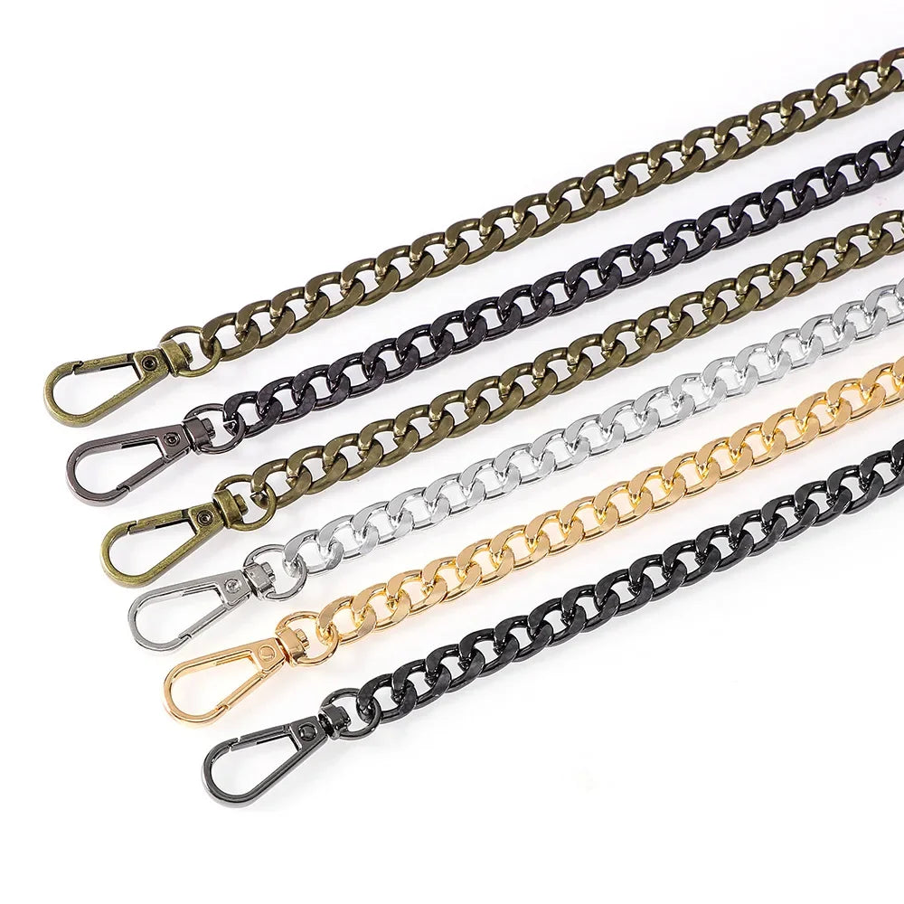 120cm Metal Chain Golden Silvery Black Aluminum Chain For Jewelry Making Findings Bag Chain Strap Handle Replacement Chains