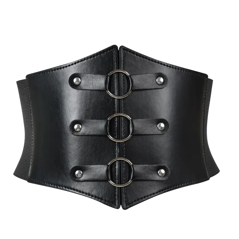 Corset Belt Bandage Super Wide Pu Leather Girdle Slimming Body Women Elastic High Waist Belts Versatile for Daily Bustier Corset