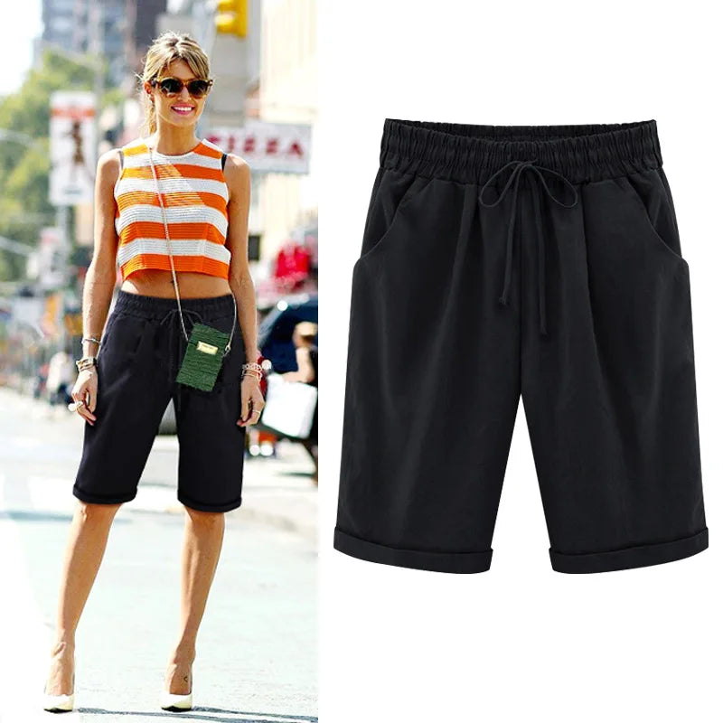 Summer Female Five Pants Thin Outer Wear Pants Women Slacks Casual Pants Harem Pants Beach Wear