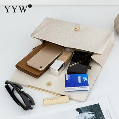 Elegant Pleated Satin Women Party Handbag Solid Color Envelope Flap Clutch Purse Ladies Metal Chain Wedding Prom Messenger Bag