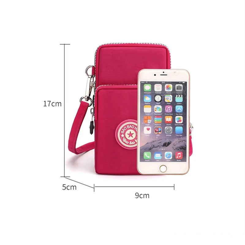 Shoulder Bag Nylon Women Mobile Phone Bag Mini Female Messenger Purse Lady Wallet Small CrossBody Bag Women Handbag Сумка Женска