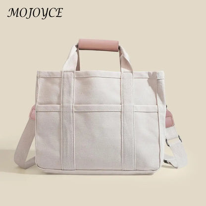 Women Large Capacity Bag with Adjustable Strap Canvas Bag Versatile Shoulder Bag Tote Bag for Shopping Work Daily Use Tote Purse