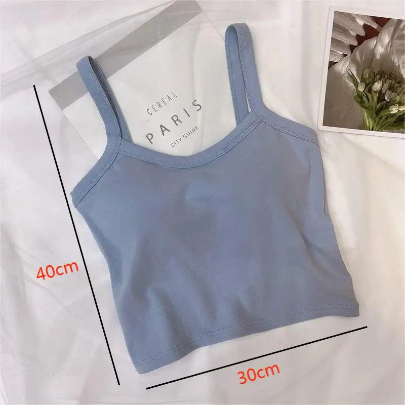 Crop Top Women Sexy Sleeveless Tops Fashion Female Underwear Lady's Camisole Girl Basic T-shirt Vest Lingerie Bras Tube Tops Hot