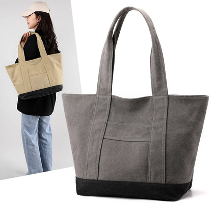 Large Capacity Women Shoulder Bag Canvas Top-handle bag Handbags Female Travel Tote Mommy bag