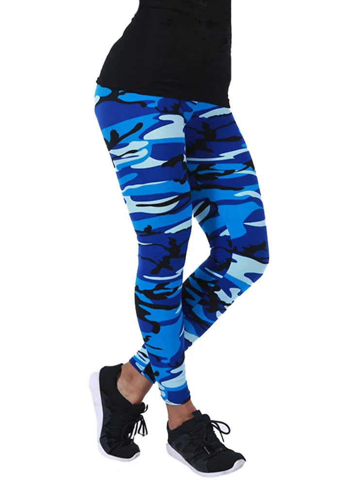 CUHAKCI New Brands Women Leggings High Elastic Skinny Camouflage Legging Spring Autumn Leggins Slimming Women Leisure Pant