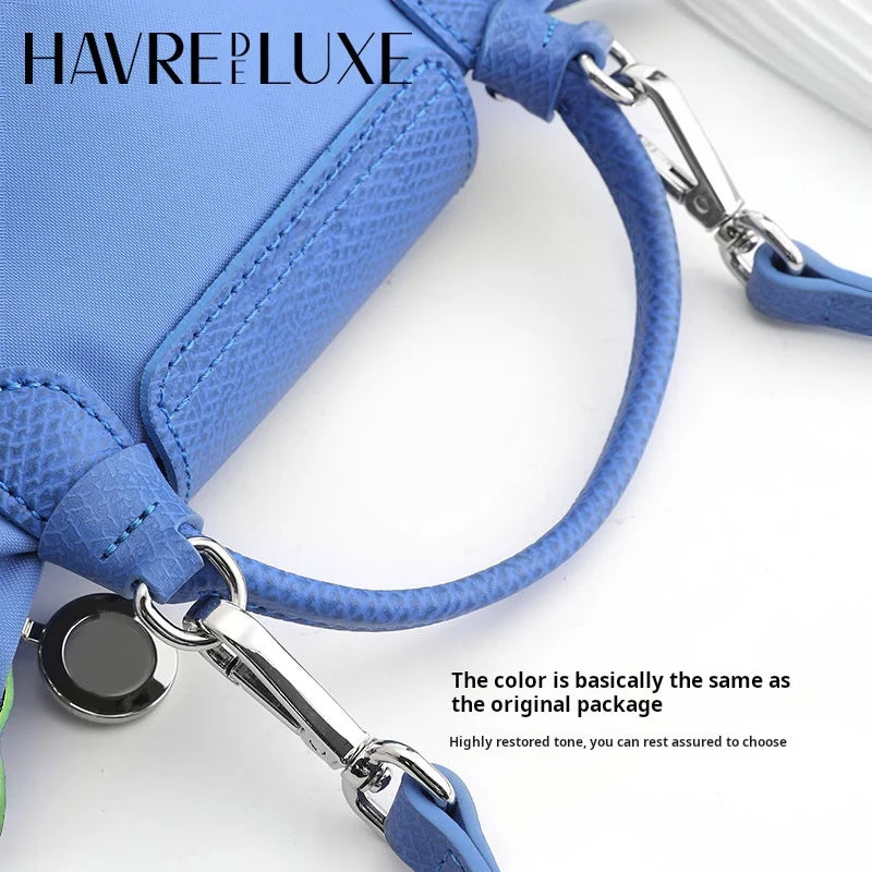 HAVREDELUXE 3PCS/SET Shoulder Strap For Longchamp Mini Bag Without Punching Modified And Adjustable Cross-body Leather Bag Strap