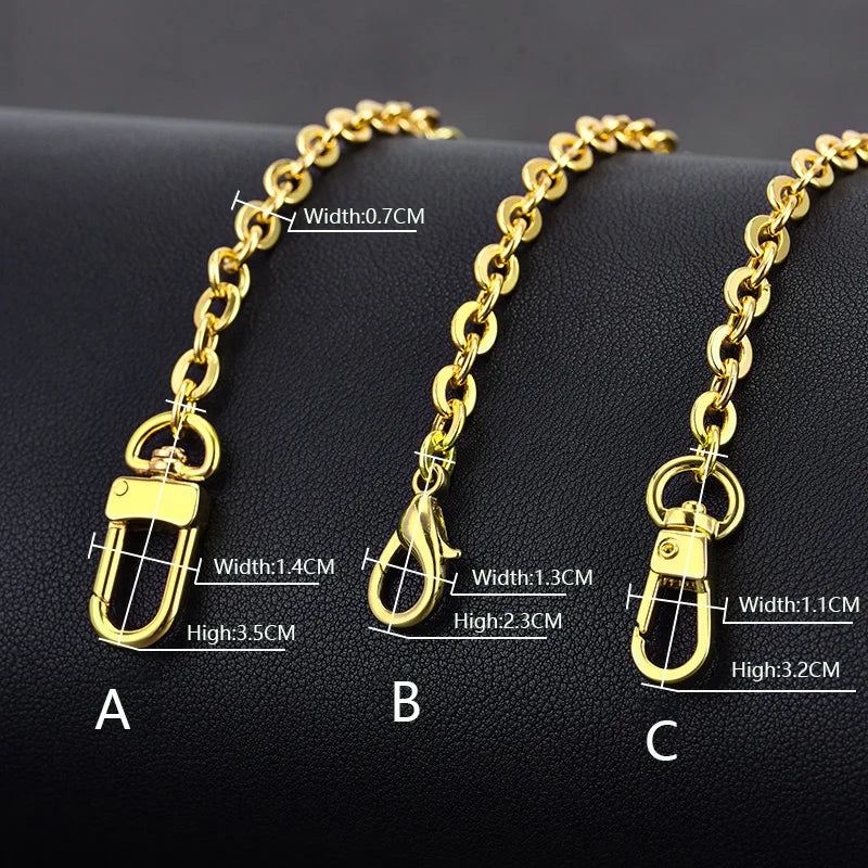 TINBERON Chain Straps High-end Woman Bag Metal Chain Fashion Bags Accessory DIY Bag Strap Replacement Luxury Brand Chain Straps