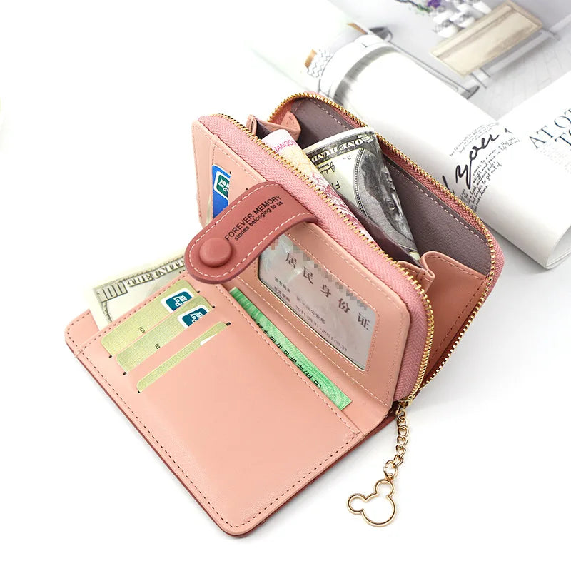 Women Wallets Small Embroidery Leather Purse Women Ladies Card Bag For Women 2021 Clutch Women Female Purse Money Clip Wallet