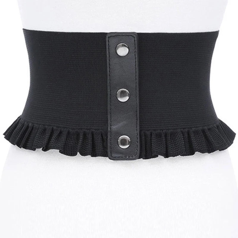 Women Wide Corset Belt Waistband Female Elastic High Waist Bandages Girdle Belts for Coat Dress Shirt Feminin Ceinture Corsets