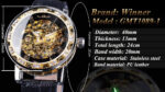 Rhinestone-Adorned Skeleton Timepiece Watch